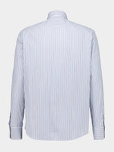 Valentino Garavani Blue Striped Cotton Long-Sleeve Shirt