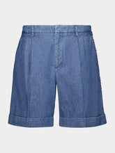 Valentino Garavani Blue Denim Casual Bermuda Shorts