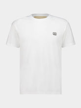 Valentino Garavani Ivory Cotton Jersey Short-Sleeve T-Shirt with VLogo Patch