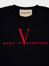 Valentino Garavani Black Cotton T-Shirt with Print