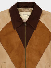 Valentino Garavani Natural and Orange Zip-Up Long-Sleeved Jacket