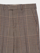 Valentino Garavani Beige Checked Straight-Leg Trousers