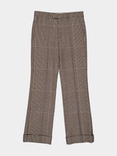 Valentino Garavani Beige Checked Straight-Leg Trousers