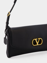 Valentino Garavani Black DeVain Small Nappa Shoulder Bag