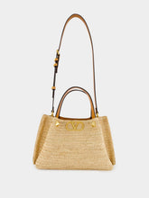 Valentino Garavani Natural Small Raffia Shopping Bag