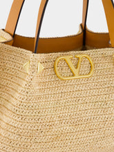 Valentino Garavani Natural Small Raffia Shopping Bag