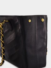 Valentino Garavani Black Laseine Nappa Leather Shopping Bag