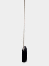 Valentino Garavani Black Cotton Crystal Logo Clutch