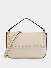 Valentino Garavani Light Ivory Mini Calf Leather Rockstud Bag