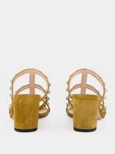 Valentino Garavani Havana Beige Rockstud Suede Sandals