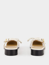 Valentino Garavani Ivory Kid Leather Slingback Flats