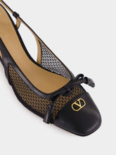 Valentino Garavani Black Valet Du Roi Slingback Pumps