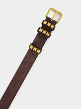 Valentino Garavani Brown Flaneuse Suede Belt