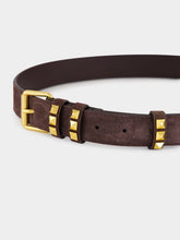 Valentino Garavani Brown Flaneuse Suede Belt