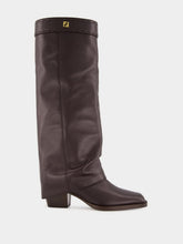 Fendi Brown Leather High-Heeled Boots