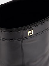 Fendi Minerva Black Leather Knee-High Boots