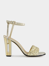 Fendi Gold Delfina FF Sequin Sandals