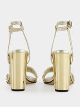 Fendi Gold Delfina FF Sequin Sandals