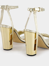 Fendi Gold Delfina FF Sequin Sandals
