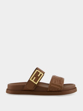 Fendi Brown Feel FF Nappa Sandals