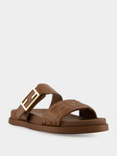 Fendi Brown Feel FF Nappa Sandals