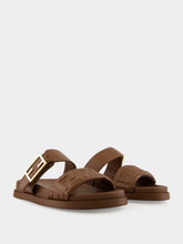 Fendi Brown Feel FF Nappa Sandals