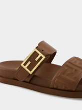 Fendi Brown Feel FF Nappa Sandals