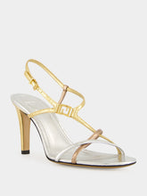 Fendi Multicolour Metallic FFold Ayers Sandals