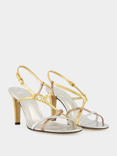 Fendi Multicolour Metallic FFold Ayers Sandals
