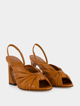 Fendi Tan Arco Nappa Slingback Heels