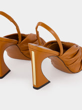 Fendi Tan Arco Nappa Slingback Heels