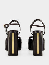 Fendi Brown Leather Platform Sandals