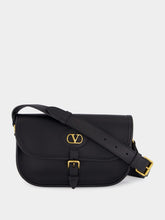 Valentino Garavani Black Antibes Small Calfskin Shoulder Bag