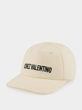 Valentino Garavani Ivory Cotton Chez Valentino Baseball Cap