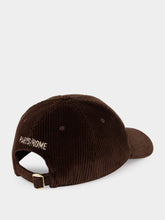 Valentino Garavani Brown Velvet Embroidered Cap