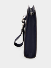 Valentino Garavani Marine Blue Leather Pouch