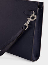 Valentino Garavani Marine Blue Leather Pouch