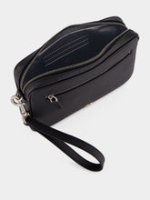 Valentino Garavani Black Calf Leather Wrist Pouch