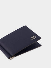Valentino Garavani Marine Blue Leather Bifold Wallet