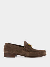 Valentino Garavani Brown VLogo Suede Loafers