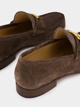 Valentino Garavani Brown VLogo Suede Loafers