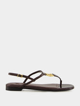Fendi Dark Purple FFold Ayers Flip-Flops