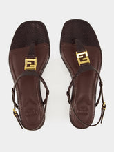 Fendi Dark Purple FFold Ayers Flip-Flops