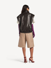Balenciaga Moka Sleeveless Lambskin Blouson