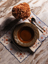 House of Capricorn Hand-Embroidered Funchal Ecru Linen Multicoloured Embroidery Placemat