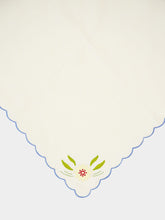 House of Capricorn Hand-Embroidered Machico Ecru Linen with Multicoloured Embroidery Napkin