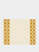 House of Capricorn Handmade Isabel Natural and Yellow Cotton and Linen Placemat