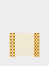 House of Capricorn Handmade Isabel Natural and Yellow Cotton Linen Placemat