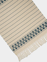 House of Capricorn Handmade Amélia Natural and Blue Cotton Placemat