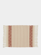 House of Capricorn Handmade Amélia Natural and Brick Cotton Placemat